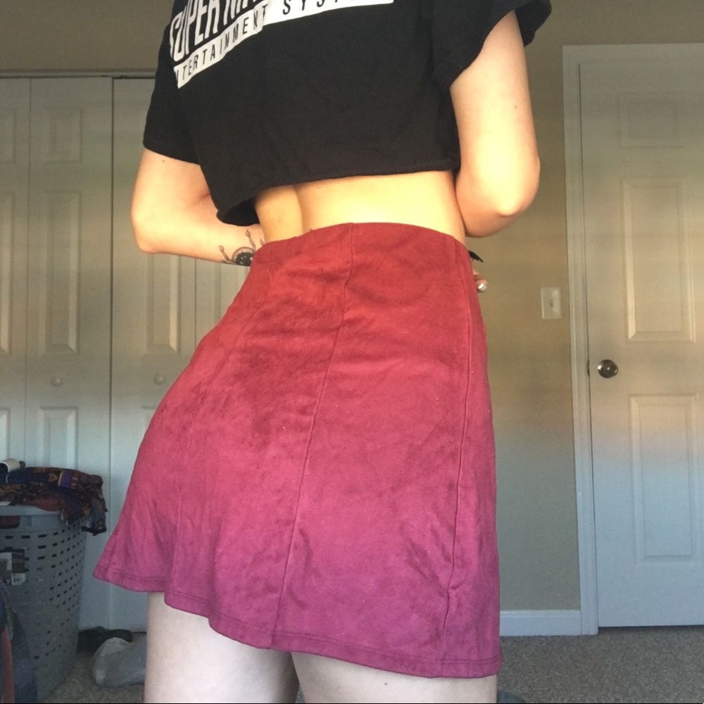 Felt Maroon Skirt